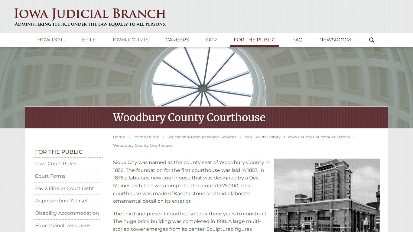 Woodbury County Courthouse | Iowa Judicial Branch