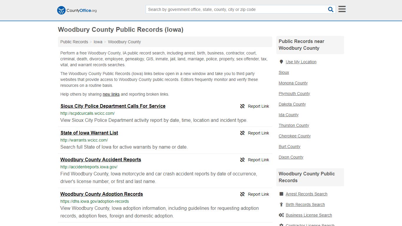 Woodbury County Public Records (Iowa) - County Office